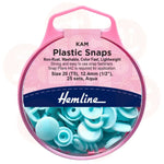 H443.Aqua Hemline Snap Fasteners: Plastic: Kam: 25 X 12.4Mm Sets: Aqua Fastners And Closures