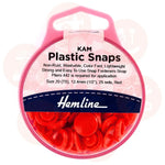 H443.Red Hemline Snap Fasteners: Plastic: Kam: 25 X 12.4Mm Sets: Red Fastners And Closures