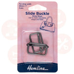 H4502.25.Nb Hemline Slide Buckles: 25Mm: Black: 2 Pieces Bag Making Supplies