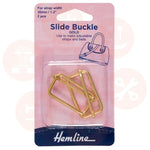 H4502.30.Gd Hemline Slide Buckles: 30Mm X 16Mm: Gold: 2 Pieces Bag Making Supplies