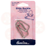 H4502.30.Nk Hemline Slide Buckles: 30Mm X 16Mm: Nickel: 2 Pieces Bag Making Supplies