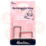 H4503.30.Nk Hemline Rectangular Ring: 30Mm: Nickel: 2 Pieces Bag Making Supplies