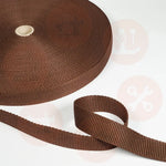 Hbi/10/Brown 25Mm Polypropylene Webbing Sold By The Meter Webbing