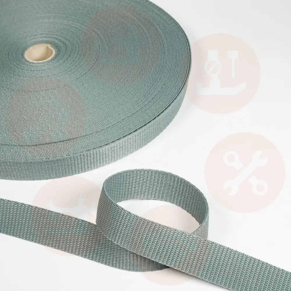 Hbi/10/Pewter 25Mm Polypropylene Webbing Sold By The Meter Webbing