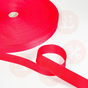 Hbi/10/Red 25Mm Polypropylene Webbing Sold By The Meter Webbing