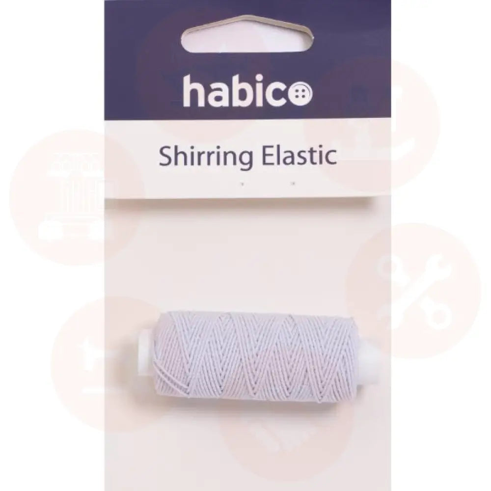 Ho/35/White Shirring Elastic