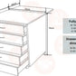 Horn 5-Drawer Unit – Modular Sewing Storage with Extendable Work Area White UNITED KINGDOM