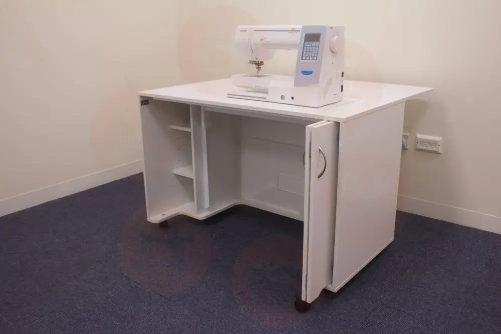 Horn 860 Modular Sewing Cabinet with Electric Lift & SuperMaxi Opening White