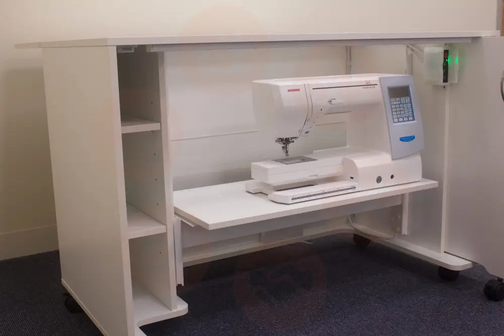 Horn 860 Modular Sewing Cabinet with Electric Lift & SuperMaxi Opening White