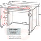 Horn 860 Modular Sewing Cabinet with Electric Lift & SuperMaxi Opening White