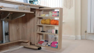 Horn Gemini XL Sewing Cabinet with Maxi-Lifter Air-Lift Mechanism & Slide-Out Storage UNITED KINGDOM