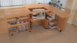 Horn Nova XL Sewing Cabinet with Maxi-Lifter Air-Lift Mechanism & Dual Machine Storage UNITED KINGDOM