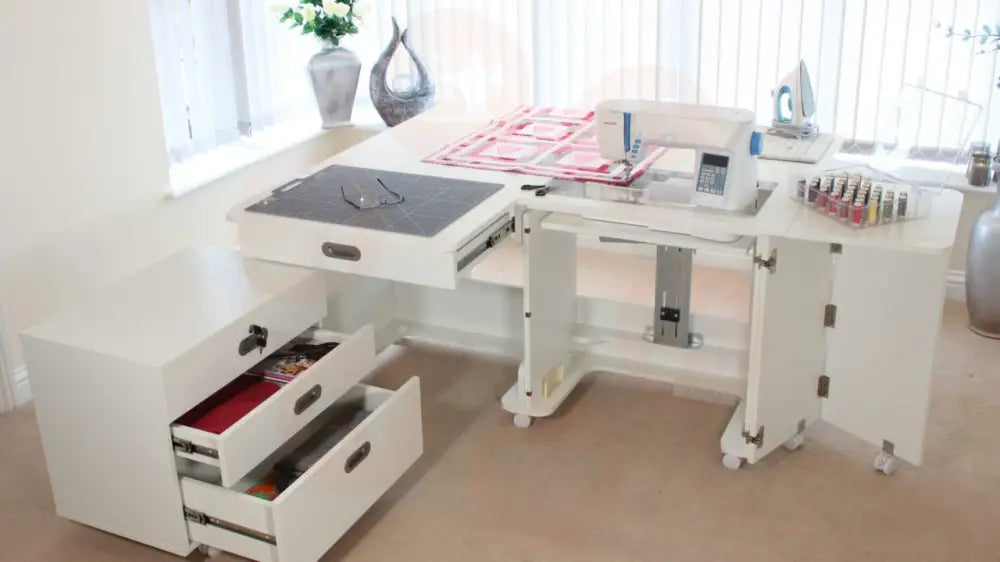 Horn Super Q MK-2 Sewing Cabinet with Maxi Air-Lifter & Expanding Worksurface UNITED KINGDOM