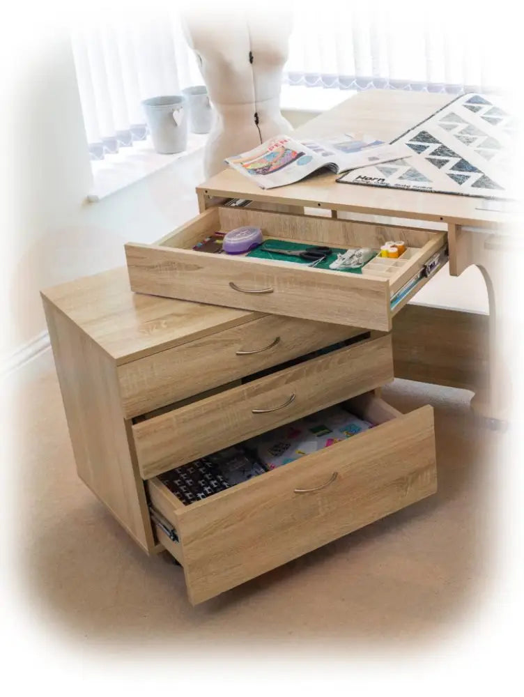 Horn Super Q Sewing Cabinet with Maxi Air-Lifter & Mobile Storage Caddy UNITED KINGDOM