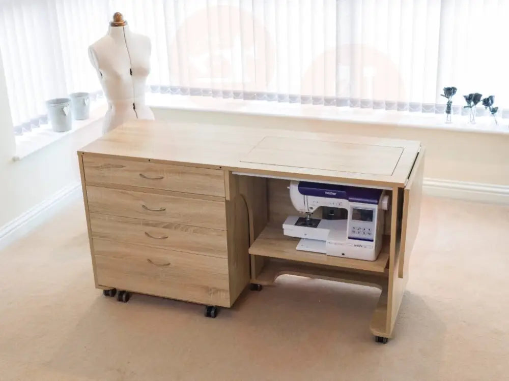 Horn Super Q Sewing Cabinet with Maxi Air-Lifter & Mobile Storage Caddy UNITED KINGDOM