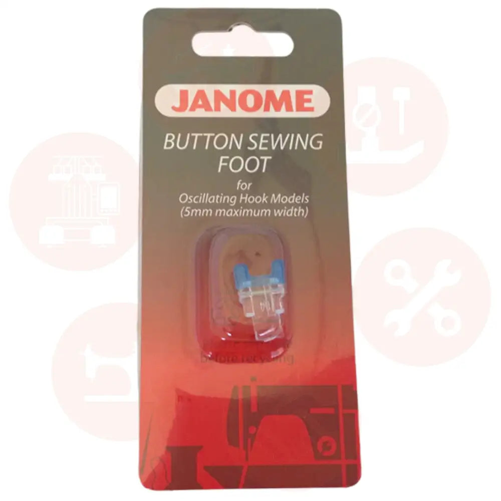 Janome 200131007 Button Sewing Foot For Oscillating Hook Models (5Mm Maximum Width) Domestic Parts