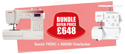 Janome 740DC Sewing Machine + Janome 8004D Overlocker