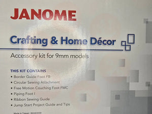 JHD1 JANOME CRAFTING AND HOME DECOR ACCESSORY KITFOR 9MM MODELS DOMESTIC PARTS
