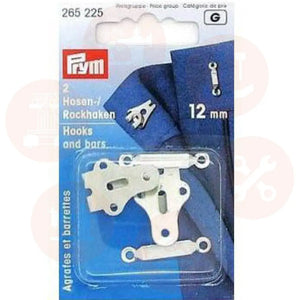 P265225 Prym Hooks & Bars Silver 12Mm Fastners And Closures