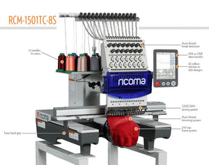 Ricoma 1501TC-8S Commercial Embroidery Machine