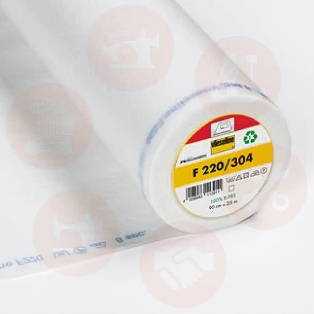 Vlieseline F220/304 Standard Iron-On Medium White Interfacing 25M Roll