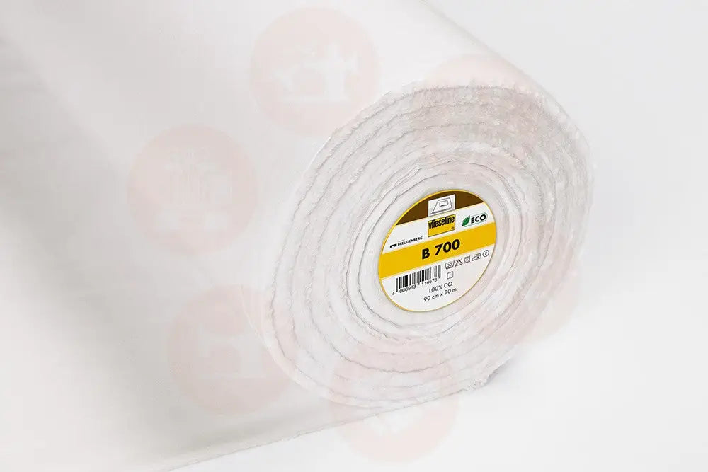 VR700BIO/WHITE B700 BIODEGRADABLE WOVEN COTTON IRON-ON SOLD BY THE METER HABADASHERY