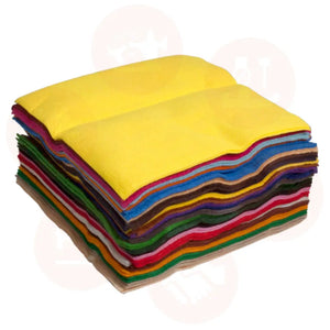 Wool And Viscose: Squares: 22 X 22Cm: Mixed Colours: Pack Of 50 Fabric