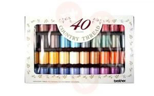 Xg6561001 Brother Country Embroidery Set 40 Colours – Country 300M Domestic Thread