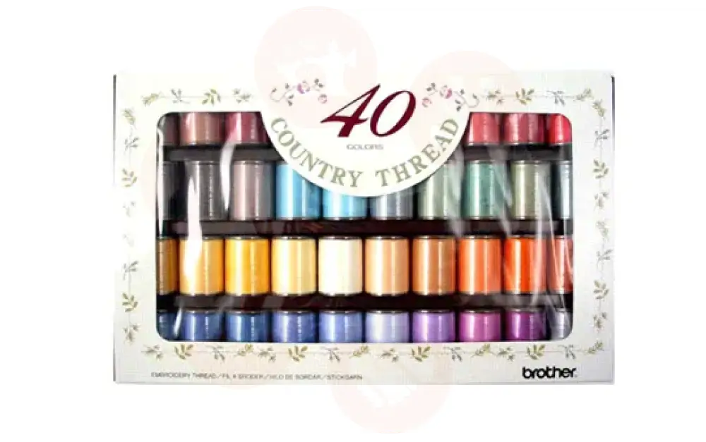 Xg6561001 Brother Country Embroidery Set 40 Colours – Country 300M Domestic Thread