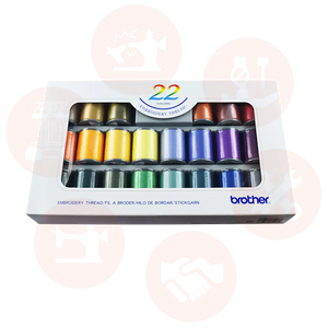 Xg6637001 Brother Satin Embroidery Set 22 Colours – 300M Domestic Thread