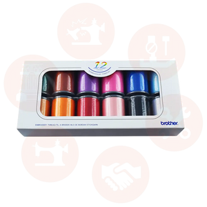 Xg6639001 Brother Satin Embroidery Set 12 Colours – 300M Domestic Thread