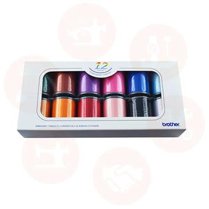 Xg6639001 Brother Satin Embroidery Set 12 Colours – 300M Domestic Thread