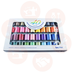 Xg6641001 Brother Satin Embroidery Set 40 Colours – 300M Domestic Thread