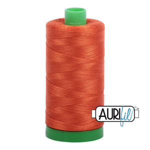 Aurifil 40WT Cotton Mako Thread - Rusty Orange (2240) 1000m