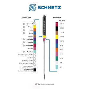 Schmetz Embroidery Needles – Size 75-90 (Pack of 5)